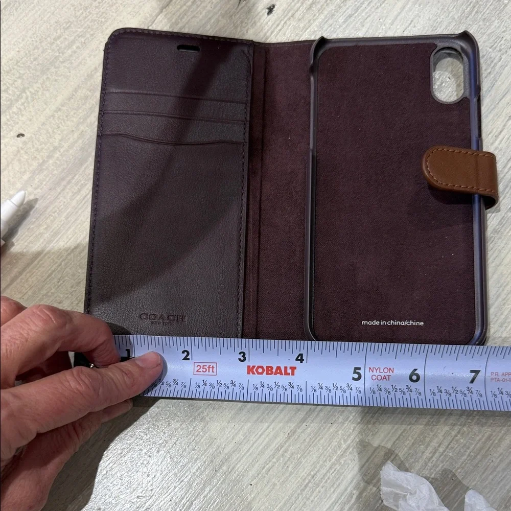 Coach Tan and Brown Signature I XR/XS Phone Case